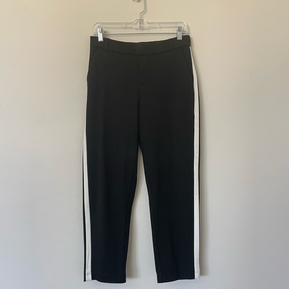BLACK WITH WHITE STRIPE NEW ZARA PANTS